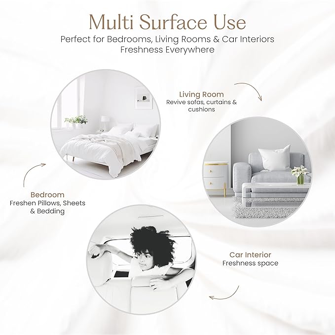 FIELD FLEUR Myrrh Wood Linen & Room Spray 15.5 oz - Aromatic & Refreshing Bedding & Fabric Mist - Air Freshener for Clothes & Sofas - Notes of Patchouli, Myrrh, Amber & Sandalwood - Made in USA