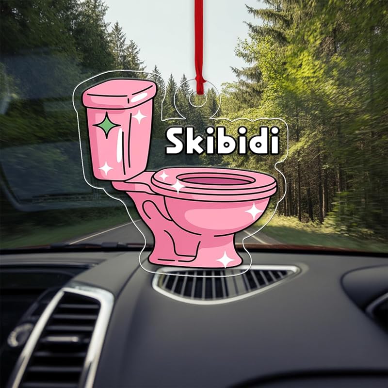 Funny Skibidi Toilet Acrylic Ornament, Toilet Christmas Ornament, Meme Ornament, Gag Gift for Teen Kids, Holiday Decoration Acrylic Ornament – Personalized Christmas Tree