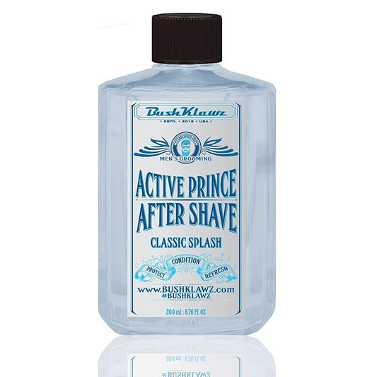 BushKlawz Classic Refreshing Cooling Soothing Barbershop After Shave Lotion Balm Toner Splash Active Prince Satisfy all Types of Viking Cannon Black Prime AfterShave Tonic Cologne