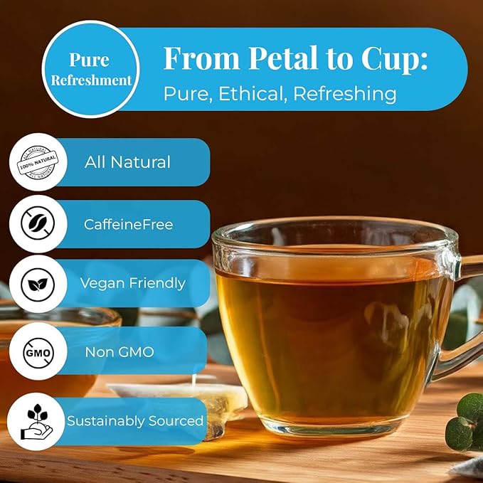 Akshit Eucalyptus Tea Bags, Dried Eucalyptus Leaves, Te De Hojas De Eucalipto, Herbal Tea, Sugar Free, Vegan, Caffeine Free, Non-GMO. Refreshing & Mint Tea Flavor.