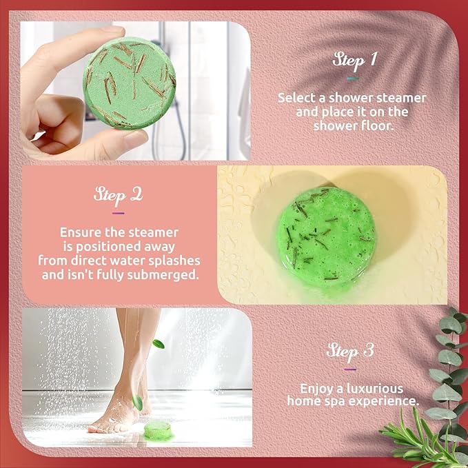 Shower Steamers Aromatherapy - 8 Pack Shower Bombs with Natural Essential Oils, Birthday Gifts for Women Self Care Relaxation Home SPA Stress Relief, Gifts for Girlfriend Teacher Womens Christmas Gift