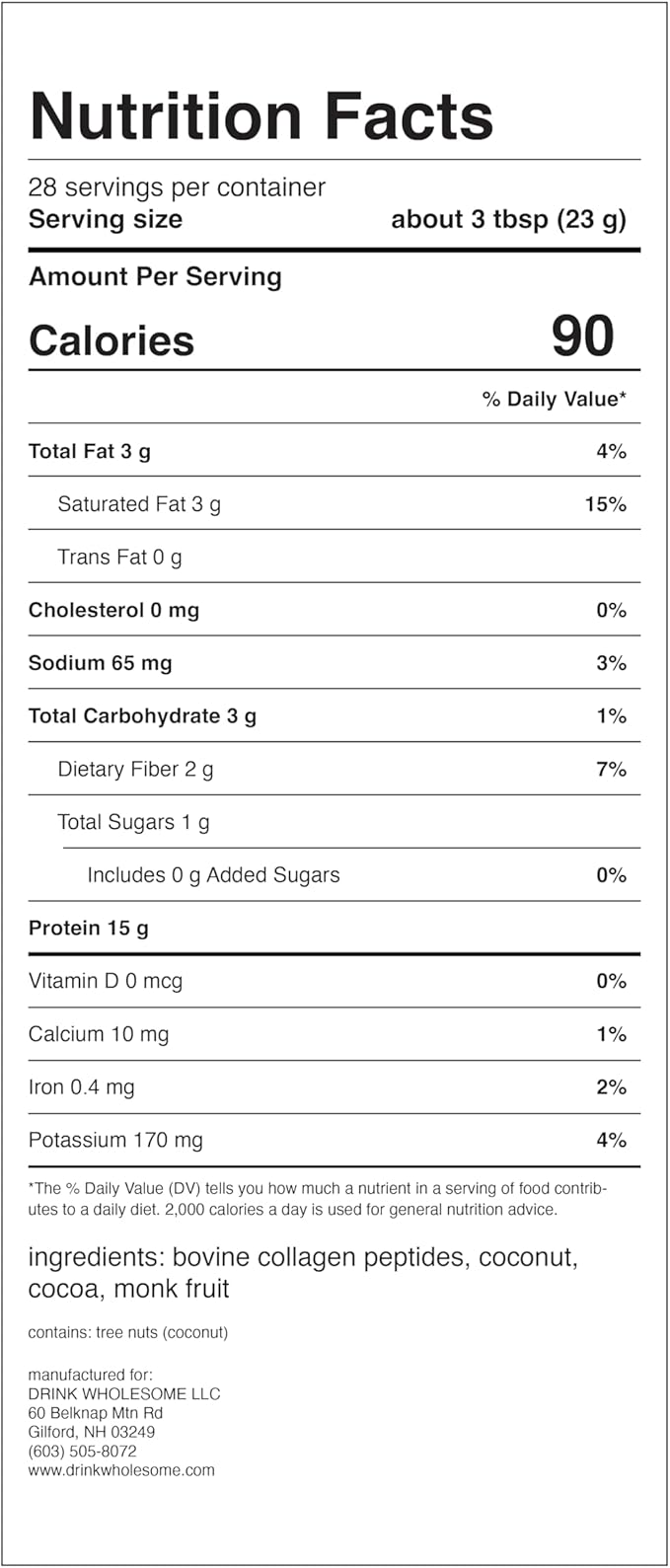 drink wholesome Chocolate Collagen Protein Powder | for Sensitive Stomachs | Gut Friendly | Additive & Dairy Free | No Artificial Sweeteners | No Bloating, Farts or Gas | No Constipation or Diarrhea