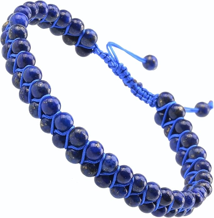 MASSIVE BEADS Double Layer Natural Chakra Healing Power Crystals Macrame Bracelet Yoga Stone Beads Gemstone Meditation Relax Anxiety Bangle for Unisex Women Men