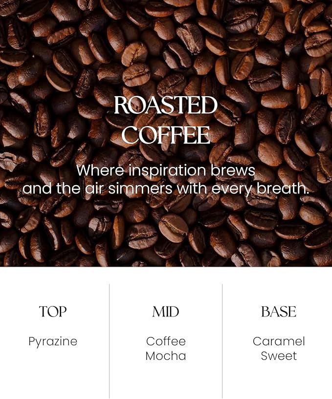 M&SENSE Roasted Coffee Reed Diffuser Set - 8.79fl oz Home Fragrance Non-Toxic Essential Oil Diffuser with All Natural Sticks, Long Lasting Air Freshner Gifts for Home Fragrance Decor