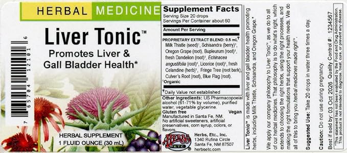 Herbs Etc. Liver Tonic™ 1 oz