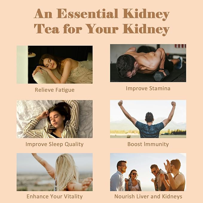Kidney Tea Formula Ginseng Six Treasure Tea - Pure Natural Chinese Traditional Herbal Ginseng Six Treasure Kidney Detoxification Purification Tea Bag, Contains 7 Precious Ingredient Formulas (30 bags/1 Pack)