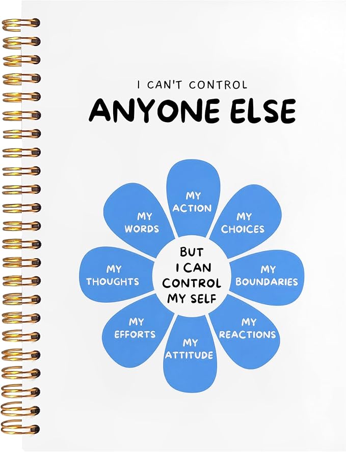 BearCake Notebook Journal, Blue Floral Notebook for Women,Journal for Women, Aesthetic Office Supplies Hardcover Spiral Notebook 5.5x8.3 640