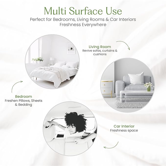 FIELD FLEUR Cut Grass Linen & Room Spray 15.5 oz - Aromatic & Refreshing Bedding & Fabric Mist - Air Freshener for Clothes & Sofas - Notes of Clover, Green Grass, Wisteria & Jasmine - Made in USA