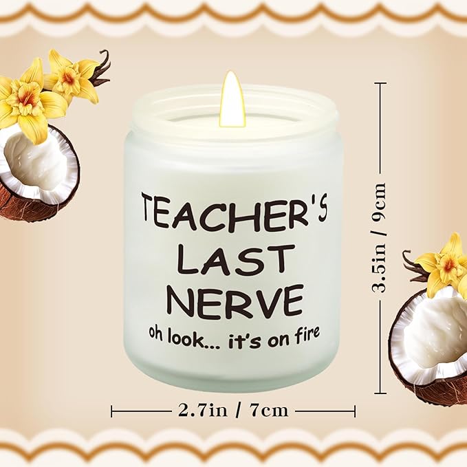Lihome Teacher Appreciation Gifts, Funny Teacher's Day, Birthday, Thanksgiving, Christmas Gifts, Vanilla Coconut Candles