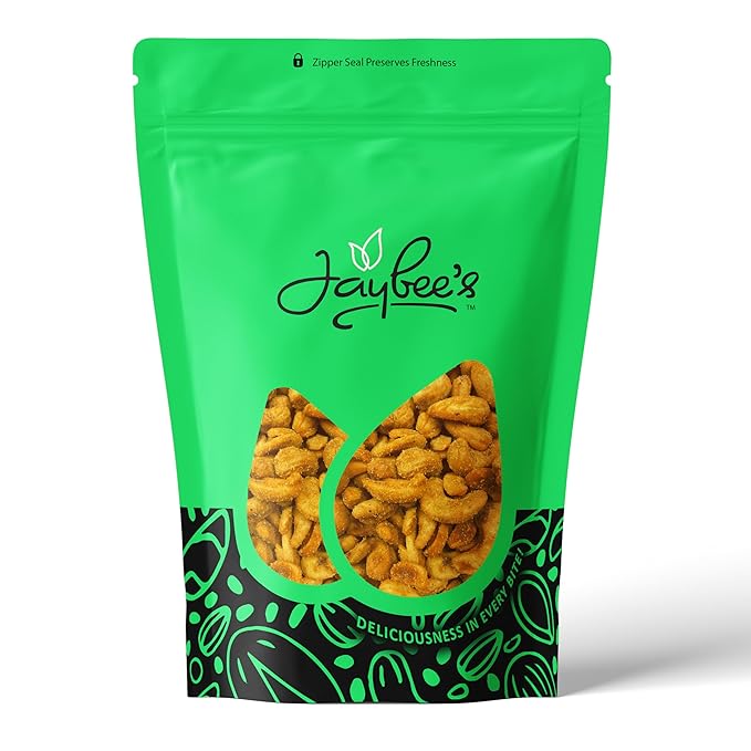 Chili Lime Cashews (24 oz) - Spicy & Tangy Flavored Cashew | Resealable Bag | Gourmet Roasted Nuts | Perfect Snack for On-the-Go, Parties, and Gifting | High Protein | Healthy Snacking | Jaybee's Nuts