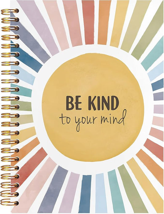 BearCake Inspirational Notebooks,Boho Sun Spiral Notebook,Mental Health Boho Journal, Boho Colorful Sunshine,Sun Hardcover Notebook for Office School Women,Hardcover Spiral Notebook 5.5x8.3