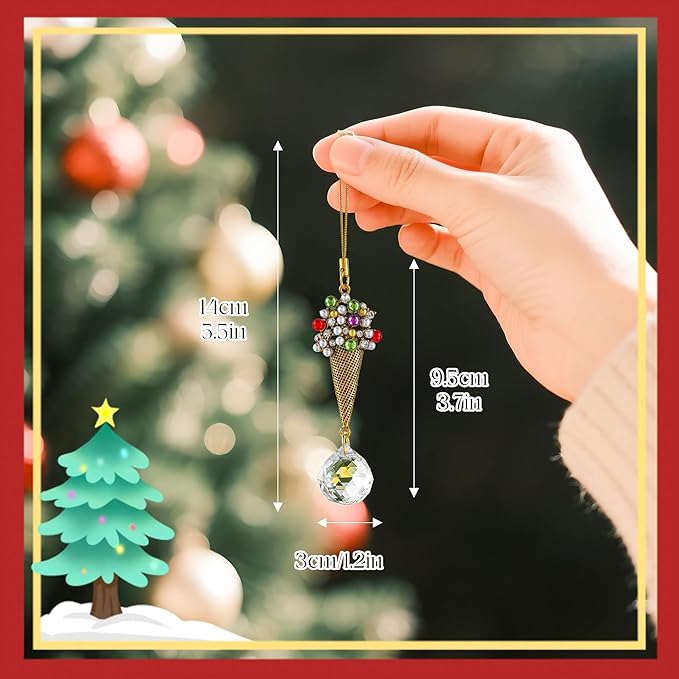 H&D HYALINE & DORA Ice Cream Christmas Decorations Ornaments 6pcs Christmas Tree Hanging Ornaments Gift Ice Cream Pendant Set for Xmas New Year Easter Birthday Home Party Supplies