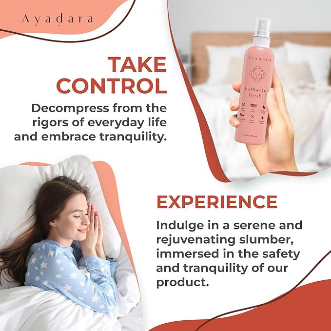 Namaste Bed & Linen Mist - Lavender Pillow Spray for Calm Sleep, 2000+ Uses