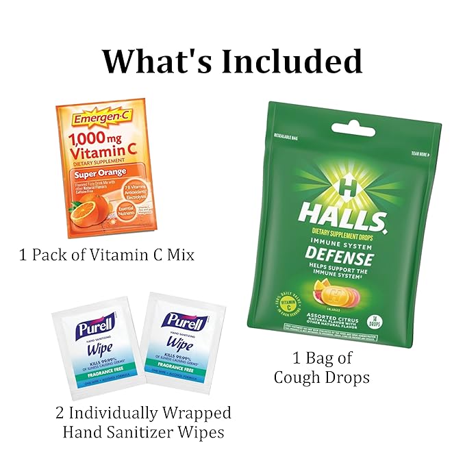 Get Well Care Package for Adults – 10-Piece Cold & Flu Gift Basket with Soup, Tea, Tissues & Sanitizer Wipes (Get Well Cheer: For Colds, Flu, Allergies)