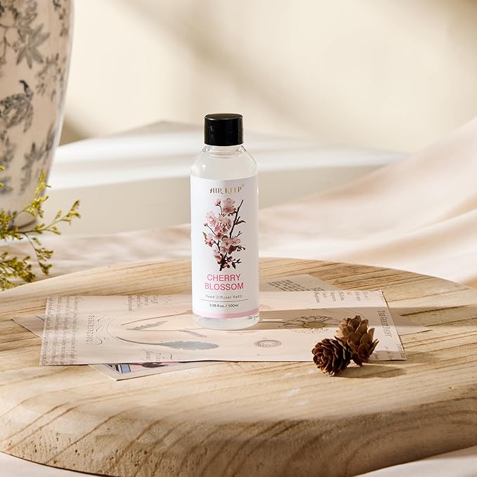 Airkeep Diffuser Oil Refill/Cherry Blossom/3.38oz（100ml/1 Pack/Scented Oil Refill for Diffuser Home Fragrance for Bedroom, Bathroom Office Home Decor