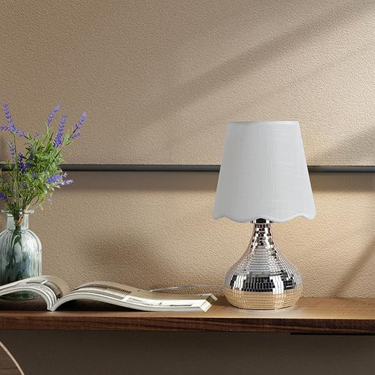Disco Small Table Lamp for Bedroom, Funky Lamp Ball Lamps for Kitchen Counter, Mini Morden Table Lamps for Small Spaces, Small Funky Table Lamp for Nightstand Desk Lamp, Living Room