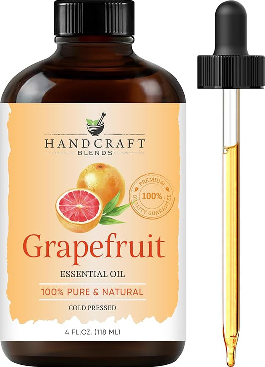 Handcraft Blends Grapefruit Essential Oil – Huge 4 Fl Oz – 100% Pure and Natural – Premium Grade Essential Oil for Diffuser and Aromatherapy, Skin, Massage, Candle and Soap Making Fragrance