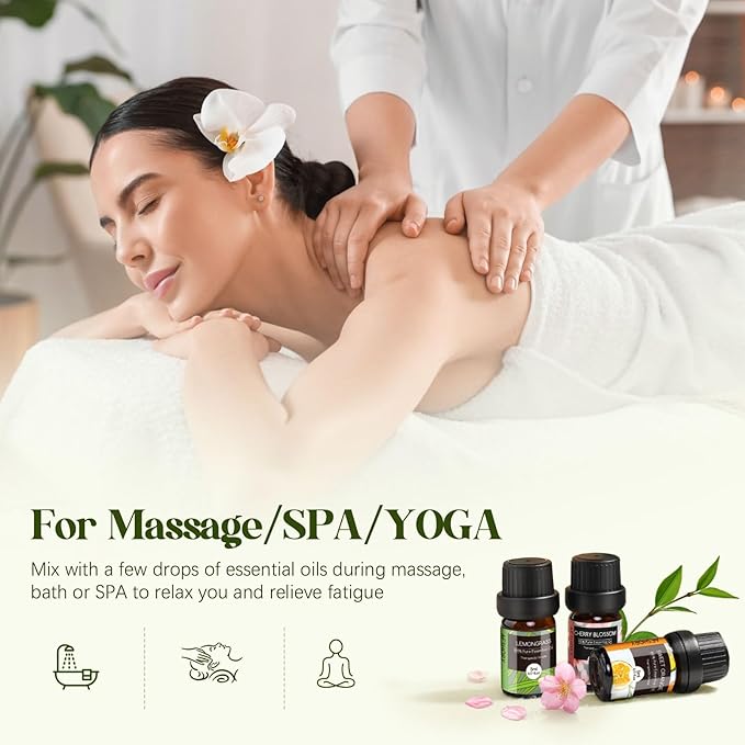 Essential Oils Set - 26x5ml Pure Aromatherapy Essential Oils Kit for Diffuser, Massage, Skin & Hair Care, Candle Making - Lavender, Tea Tree, Eucalyptus, Sandalwood, Peppermint, Rosemary, Lemongrass