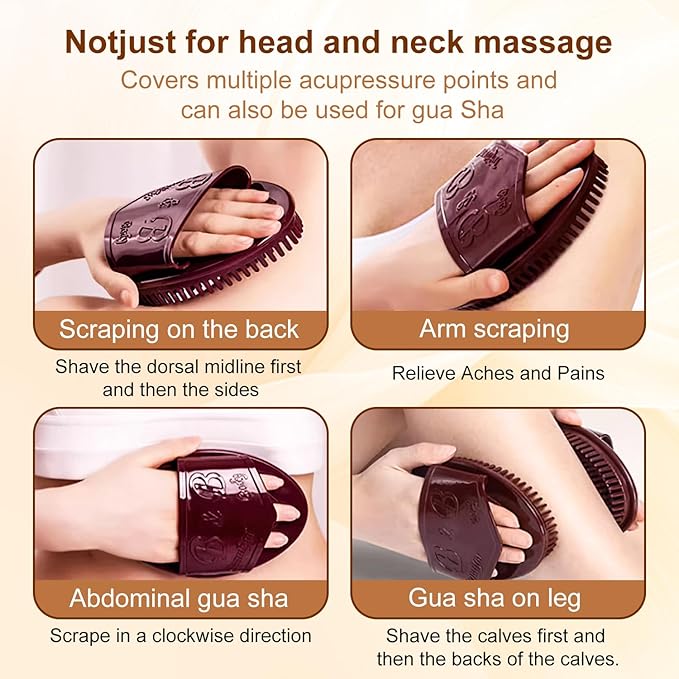 2pcs Meridian Brush Massage Brush,Beauty Salon Professional Custom MeridianBrush, Full Body Relaxation Meridian Massage Brush