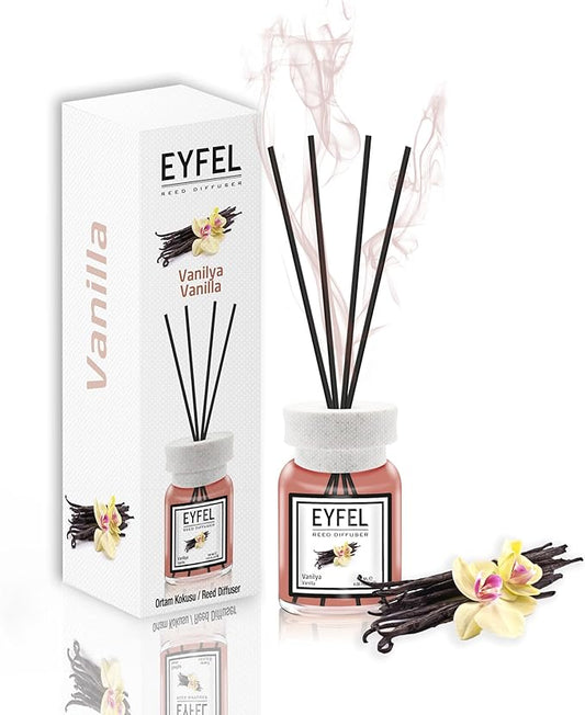 EYFEL Reed Diffuser Set for Home - Vanilla Scent 4.05 fl oz With Sticks for Bathroom
