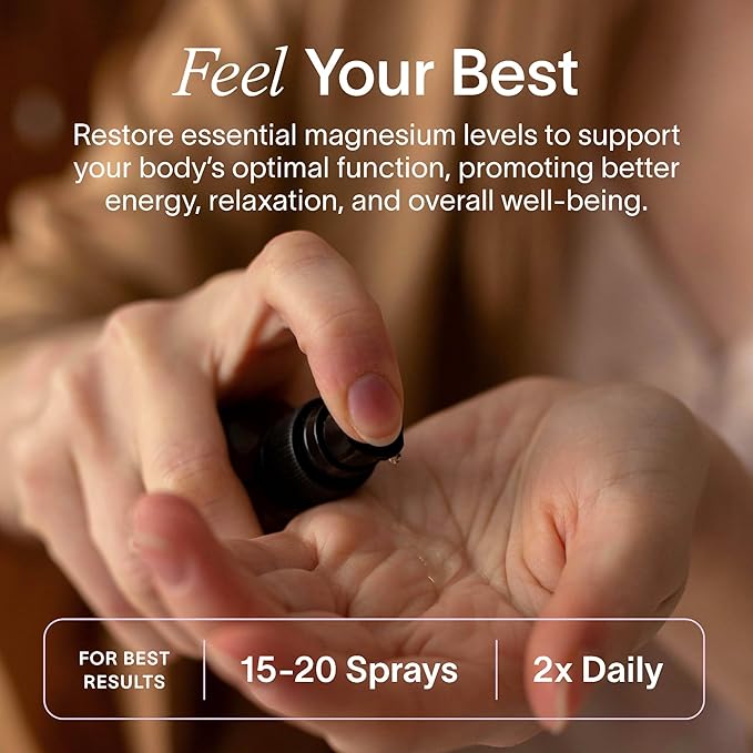 Ladywell Topical Magnesium Oil Spray | Mood, Cycle & Stress Support | PMS, PCOS, Fertility, Menopause, Hormone Balance, Cramps | Pure Magnesium Chloride, Science-Backed | Rapid Skin Absorption