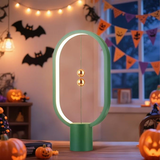 Heng Balance Light, USB Powered LED Table lamp, Creative, Magnetic Switch Night Light, dimmable Eye Protection Table lamp, Used for Gifts, Decoration Bedside, Dormitory and Office(Green)