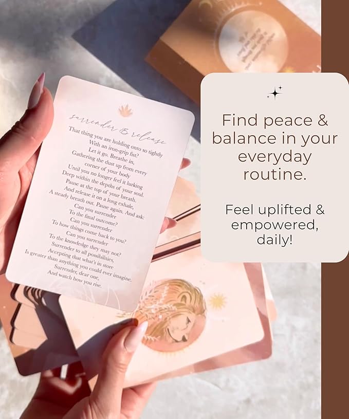 THE MINDFUL COLLECTIVE Positive Affirmation Cards for Women - 36 Daily Affirmations for Women. Motivational Mindfulness Cards, Inspirational Self Care Spiritual Gifts for Astrology, Zodiac