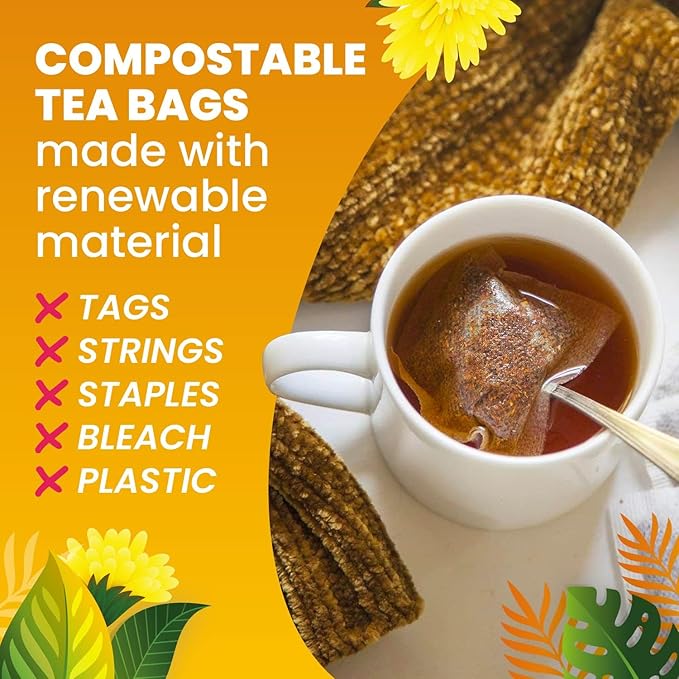 Cederberg Tea Company Organic Dandelion Root Tea — 30 Tea Bags | Organic Herbal Tea From Single Origin | Eco-Friendly Tea Bags | Non-GMO Caffeine Free Tea With Zero Sugar