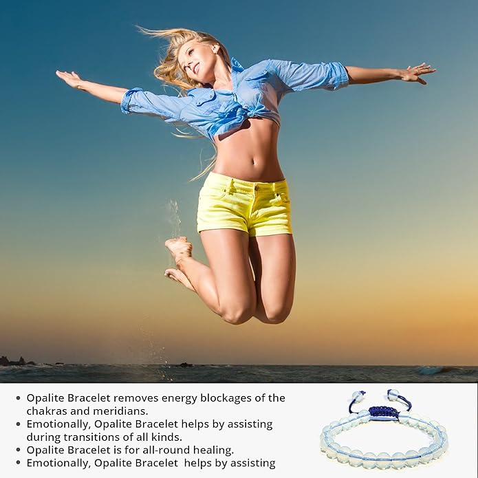 Energy Protection Crystal Handmade Adjustable Bead Bracelet Perfect for Men, Women’s Gift - Gemstone Healing Stretch Bracelet Pulsera Para Hombre Mujer Stocking Stuffer