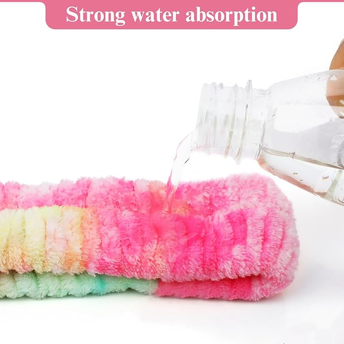 Headband for Washing Face, 2Pcs Spa and Makeup Headband, Microfiber Face wash Headbands for Facial Clean, Skincare Shower
