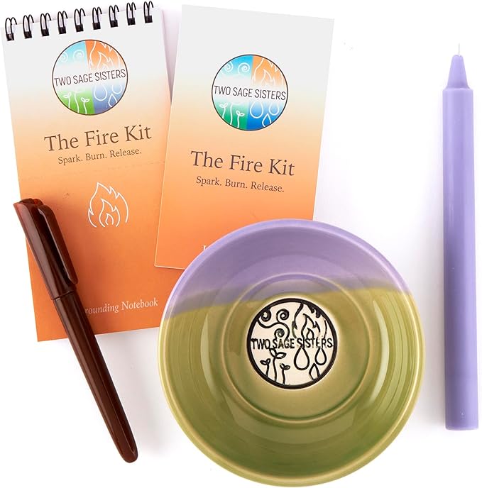 The Fire Kit – Turn Over a New Leaf This Fall - Burn Negative Thoughts for Stress Relief and Healing - Care Kit By Two Sage Sisters