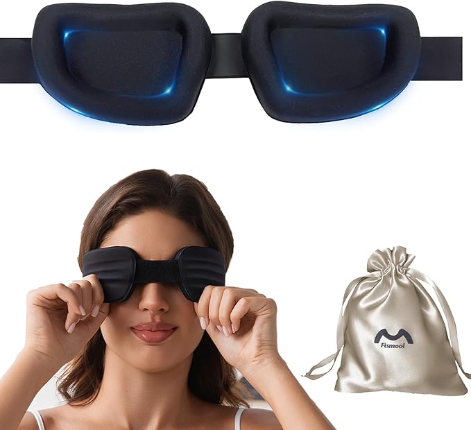3D Sleep Mask for Women Men,Sleep Mask for Nasal Pillow Cpap Users Adjustable 100% Light Blocking,Eye Mask for Dry Eyes,Blind Fold for Side Sleeper Travel