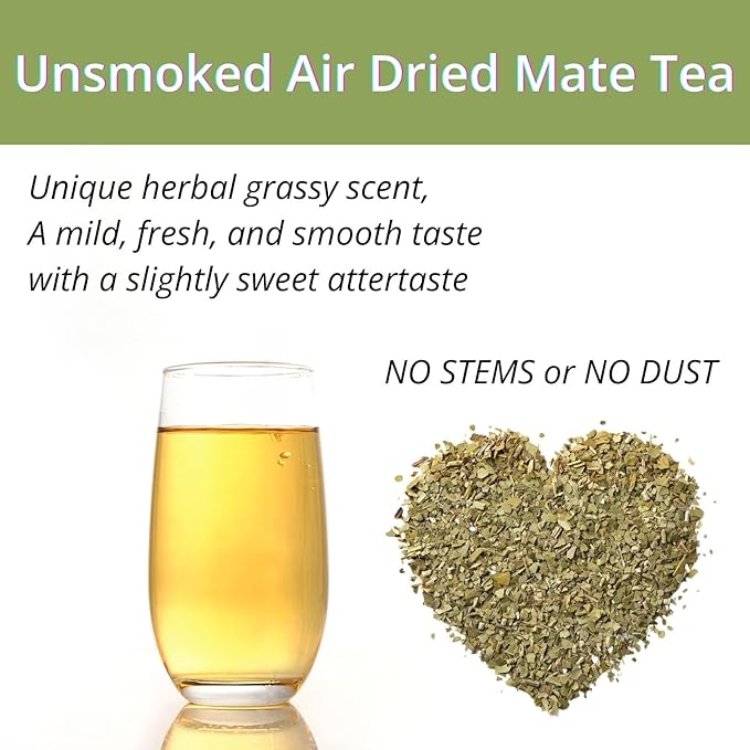 45 Yerba Mate Tea Bags, VitalForest Unsmoked Yerba Mate Argentina, Energy Burst Yerba Tea