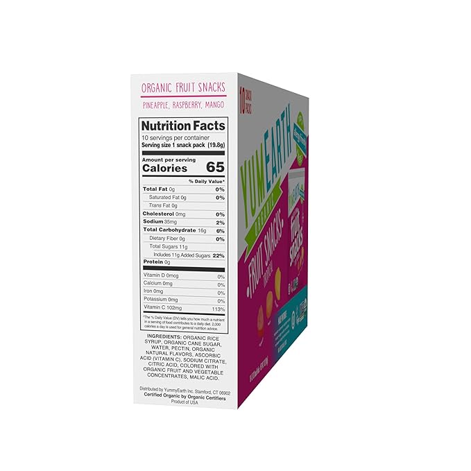 YumEarth Organic Tropical Fruit Snacks, 0.7 Ounce (Pack of 10)