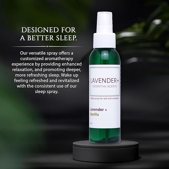 Lavender Sleep Spray for Pillows, Linens & Pajamas – Natural Calming Lavender & Vanilla Aromatherapy Mist with Amethyst & Reiki Energy. Deep Sleep + Bedtime Relaxation for Adults & Kids. 4 Ounce (1)
