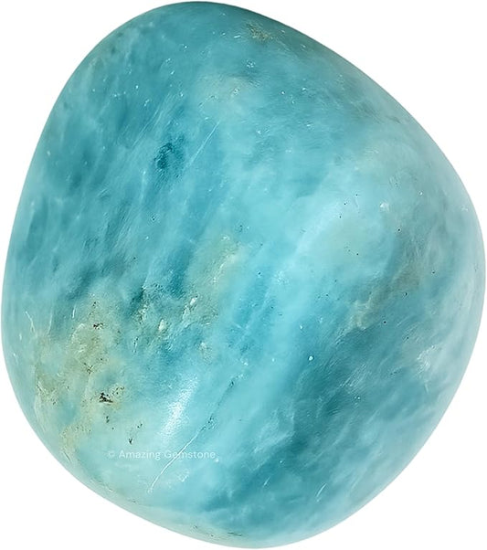 Amazing Gemstone Aquamarine Crystals and Healing Stones Tumbled - 1 oz, Natural Healing Stones for Energy Balance, Stress Relief - Premium Polished Gems Rocks for Meditation and Wellness
