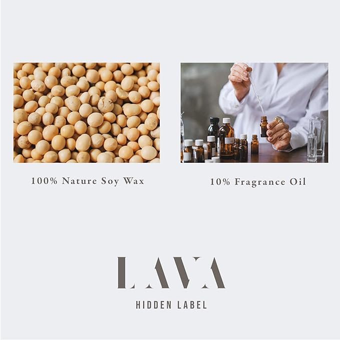 Hidden Label Scented Soy Candles, Large Candle 3 Wicks 14.8oz Japanese Cherry Blossom Ceramic Jar Lava Collection, Gorgeous Gifts for Birthday Thanksgiving Christmas