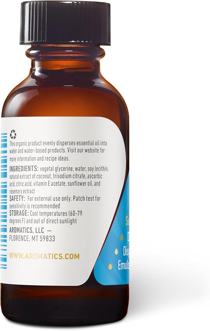 Aromatics International Solubol Dispersant Emulsifier 1 fl oz – Natural Solubilizer for Essential Oils, and Water-Based Blends 30 mL