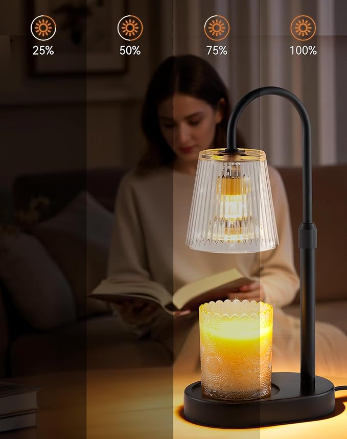 Candle Warmer Lamp with Timer Dimmable - Birthday Gifts for Women Mom House Warming New Home Decor Wax Melt Warmer for Jar Candles
