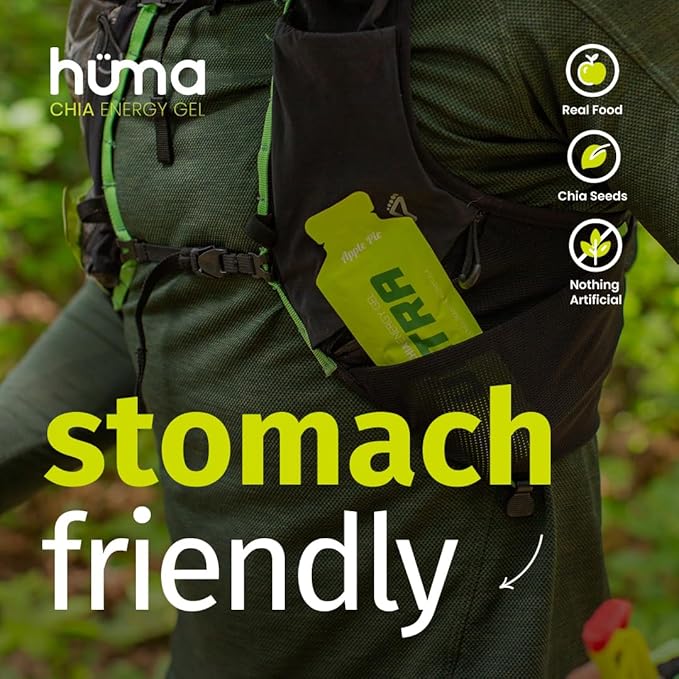 Huma Ultra - 40g Carbs Real Food Energy Gel with Ultra Endurance Formula - 40 Pack, Apple Pie