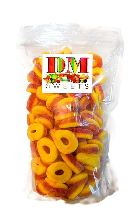 Delicious Sweet Peach Gummy Rings - 2 lbs in a Resealable Bag to Ensure Freshness