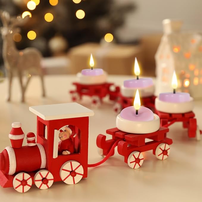 Eywamage Pink Flameless Wax Tealights with Remote Timer, Flickering Colored LED Battery Tea Votive Candles Set of 10