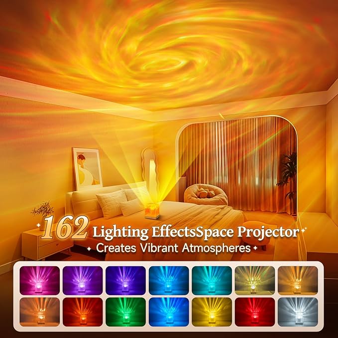 Flower Lamp Purple Pink Lights,18 Colors Cool Crystal Tornado Lamp Planetarium Projector,Dimmable Solar System Projector Decorative Flower Lights,Girly Pink Room Decor Aesthetic Purple Gifts for Women