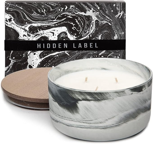 Hidden Label Scented Soy Candles, Large Candle 3 Wicks 14.8oz Mango Guava Ceramic Jar Lava Collection, Gorgeous Gifts for Birthday Thanksgiving Christmas