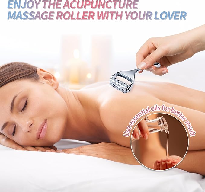 SOOTHESOUL Acupuncture Massage Roller, Trigger Points Massage Tool, Pain Relief and Stress Relaxing Massager for Muscle,Scalp, Hand,Neck, Arm, Foot, Face