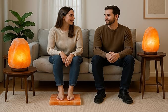 Himalayan Salt Lamp 6–8 lbs – Hand-Carved Himalayan Pink Salt Lamp with Cord Perfect Nightlight