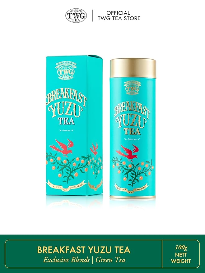 TWG Tea | Breakfast Yuzu Tea | Green Tea | Yuzu | Haute Couture Tin, 100g | Gift Set