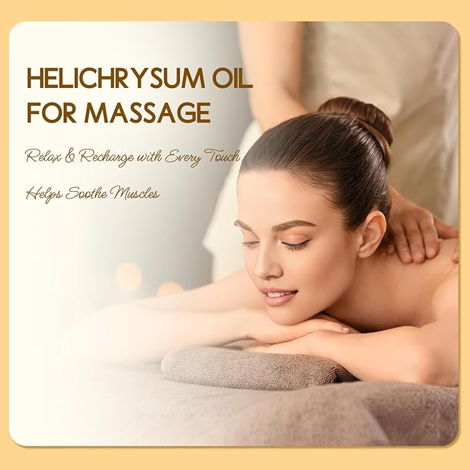 Helichrysum Essential Oil 1 Oz – 100% Pure & Natural – Helichrysum Oil for Bruising, Skin, Aromatherapy, Massage & DIY Use