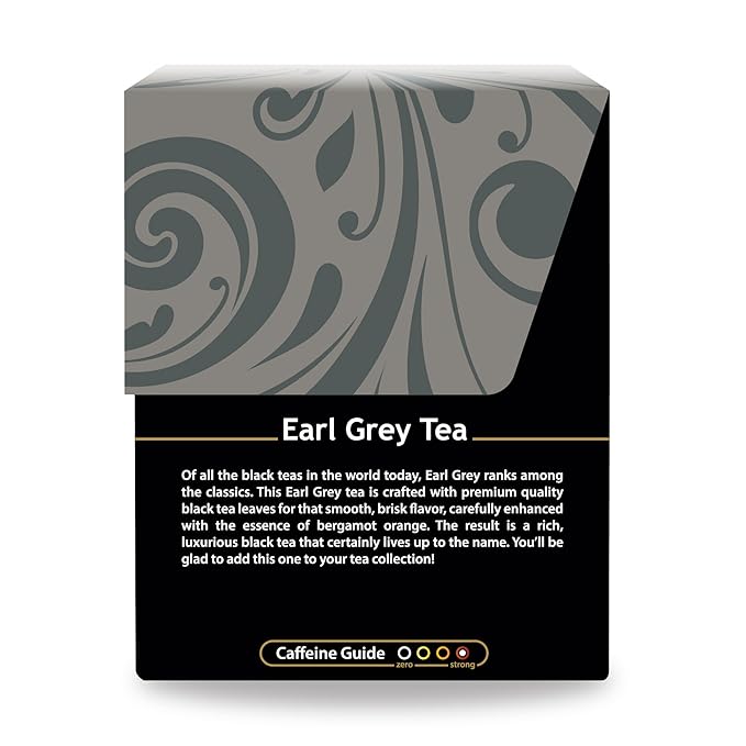 Buddha Teas - Organic Earl Grey Tea - Traditional Black Tea - For Health & Wellbeing - With Antioxidants & Minerals - Clean Ingredients - With Caffeine - OU Kosher & Non-GMO - 18 Tea Bags (Pack of 1)