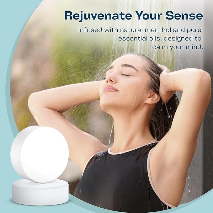 Shower Steamers Aromatherapy for Women 15-Pack (30g), Eucalyptus & Mint Shower Tablets, Perfect spa and Relaxation Mother & Father Gifts